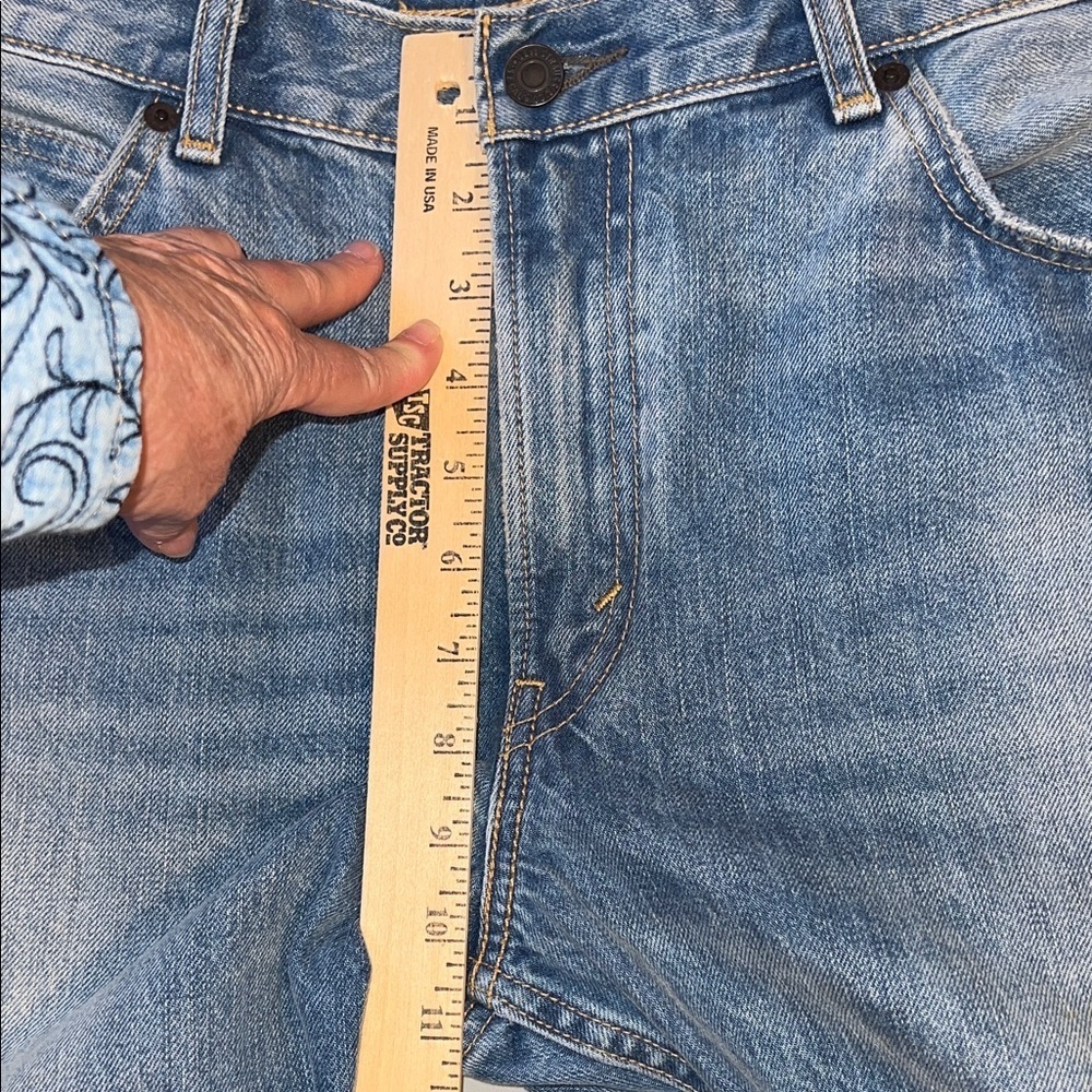 Levi's 505 C Orange Tab Cropped Distressed Jeans 90s Vintage Style Size 36 - Picture 13 of 13